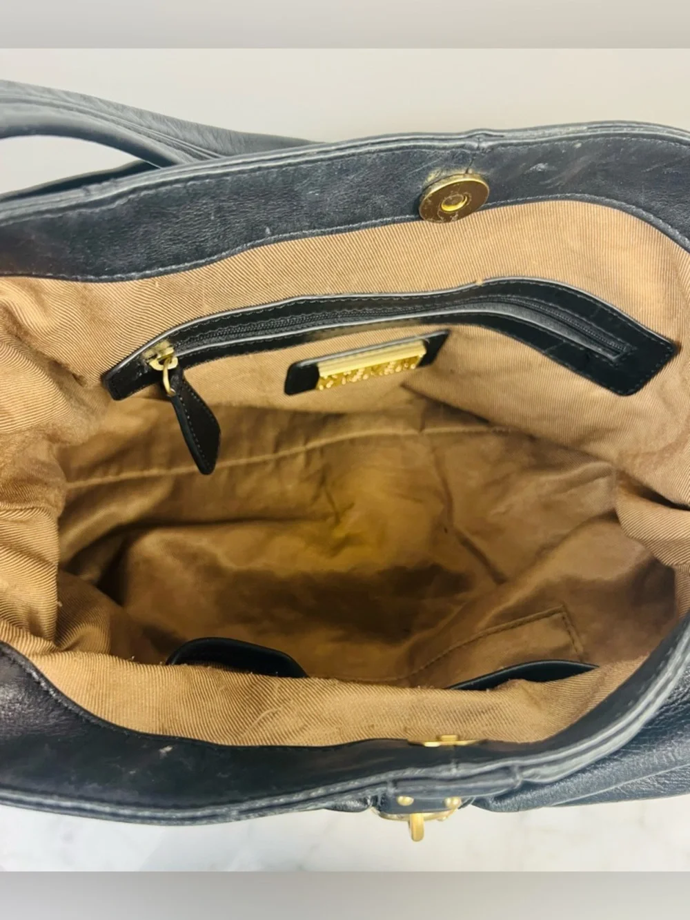 Steven by Steve Madden Black Leather Shoulder Bag – Hobo / Satchel Style - Picture 8 of 15